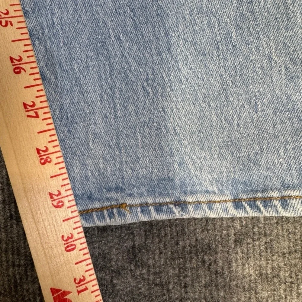Levis 501 Original Fit Jeans Mens Light Wash Straight Leg Button Fly Denim